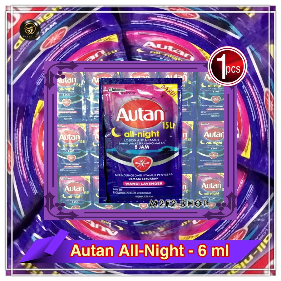 Jual Lotion Anti Nyamuk Autan All Night 8 Jam Sachet - 6 ml (Kemasan ...