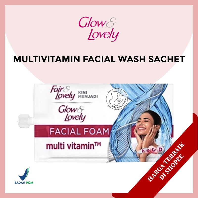 Jual Fair & Lovely Facial Wash Multivitamin 9gr Sachet Sabun Cuci Muka Wanita Glow