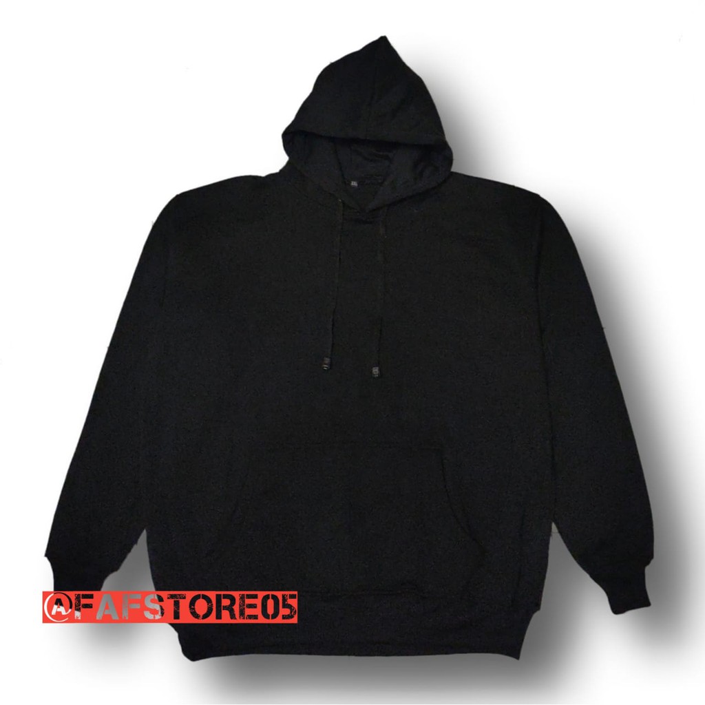 Jual HOODIE POLOS BIG SIZE HITAM 2XL 4XL PRIA WANITA Shopee