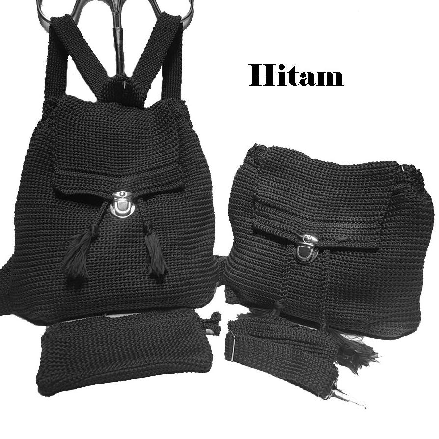 Jual Terbaru Tas Rajut Wanita Serut Kotak Premium Kaboki Merah Marun ...