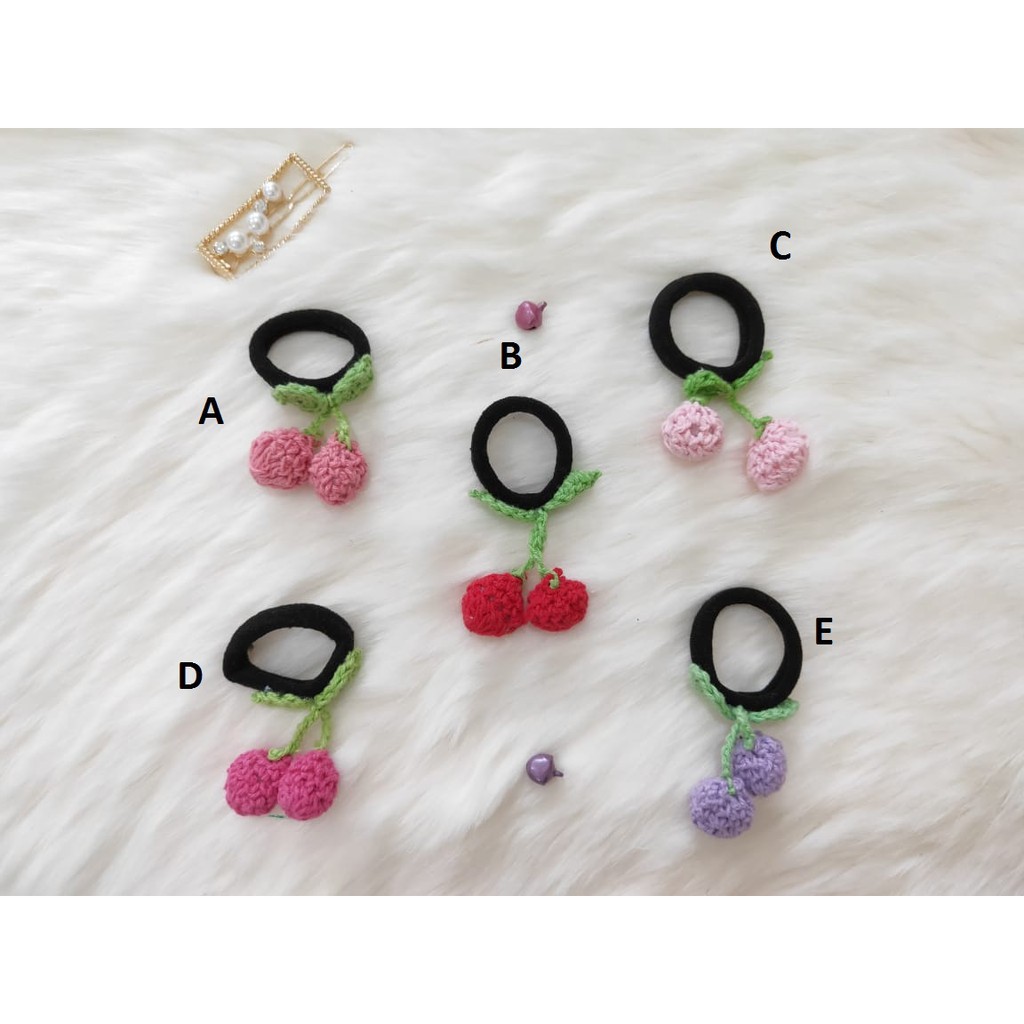 Jual Ikat Rambut Rajut Anak Anak 2 Aksesoris Rambut Kuncir Rambut Karet ...