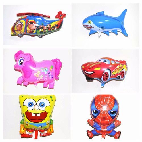 GROSIR 50 BIJI Balon Foil GAS RANDOM CAMPUR HELI HIU KUDA PONI SPIDER MOBIL CARS SPONGEBOB  termurah bisa dijual kembali – Terlaris termurah Grosir Mainan Balon Gas CAMPUR RANDOM MOBIL CARS SPONGEBOB SPIDER murah - Balon Pesta Ulang tahun Anak
