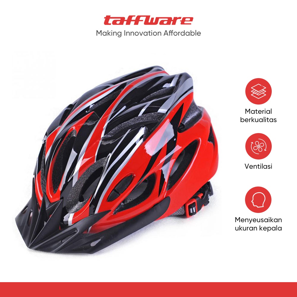 Jual Taffsport Helm Sepeda Bicycle Road Eps Foam Pvc Shell Shopee