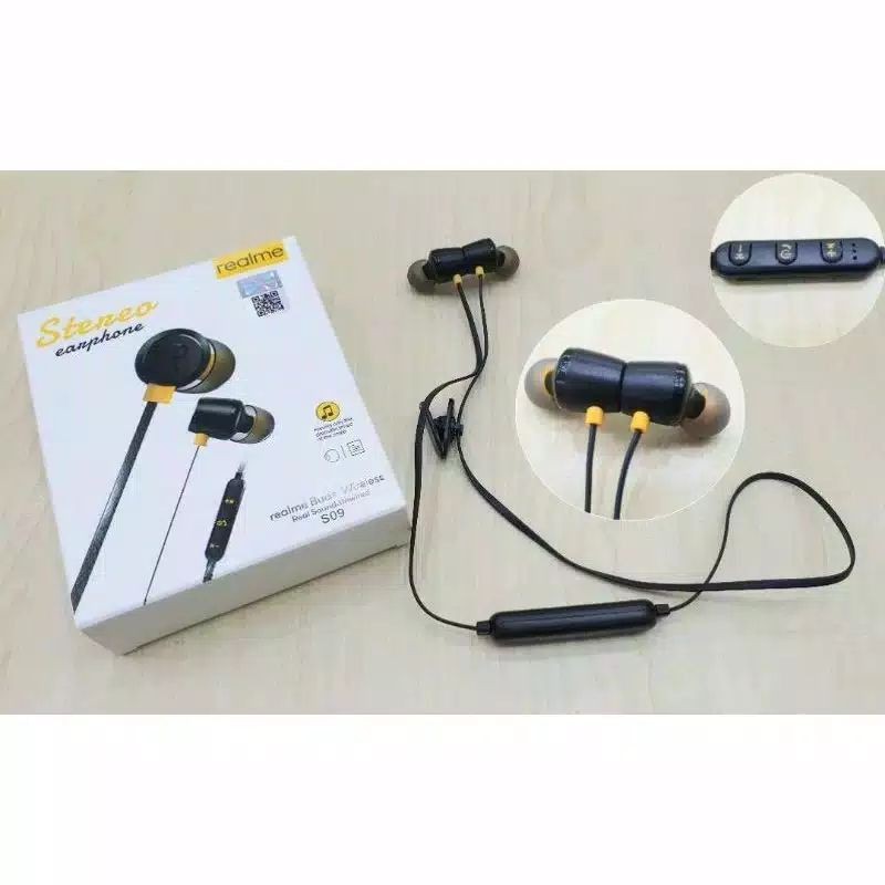 Jual Ry HANDSFREE EARPHONE BLUETOOTH MAGNET REALME S 09 Realmi S 09 Shopee Indonesia