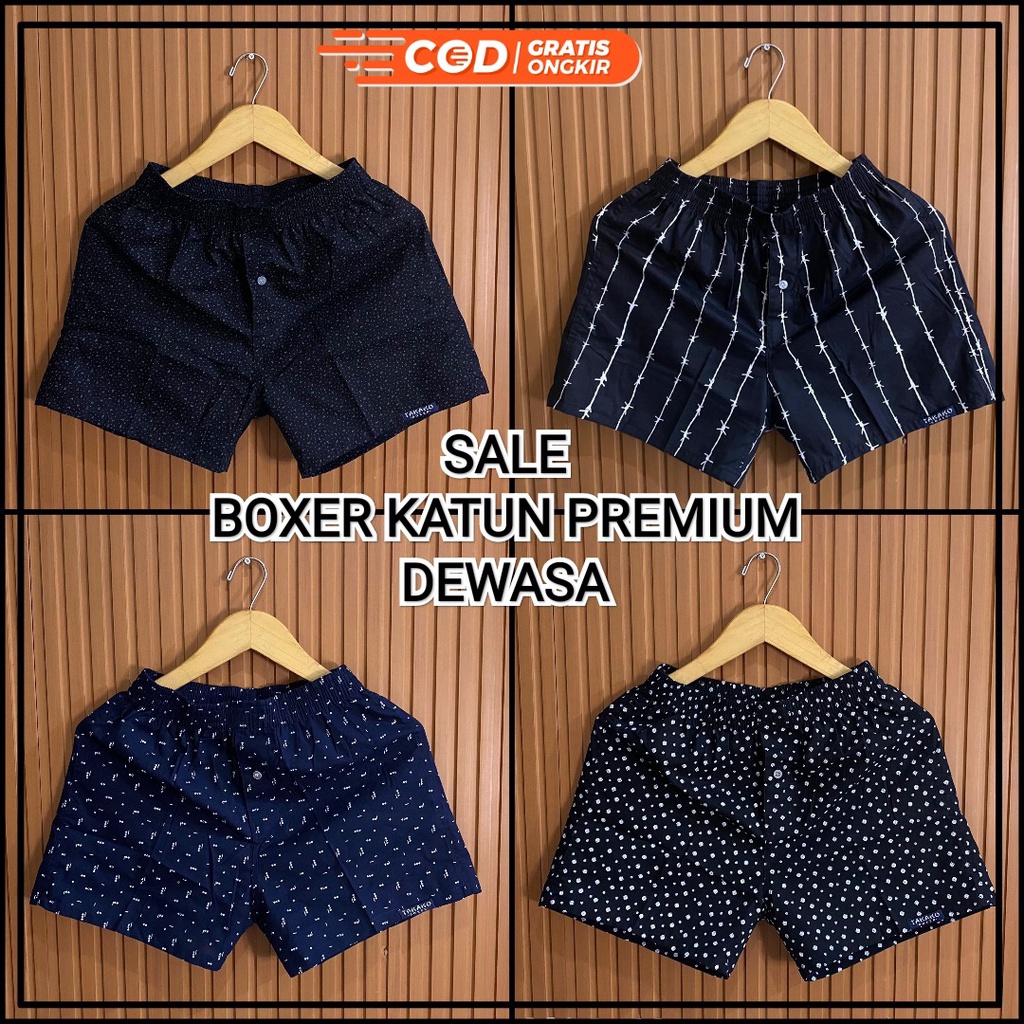 Jual Boxer Pria Wanita Dewasa Katun Printing Premium Motif | Shopee ...