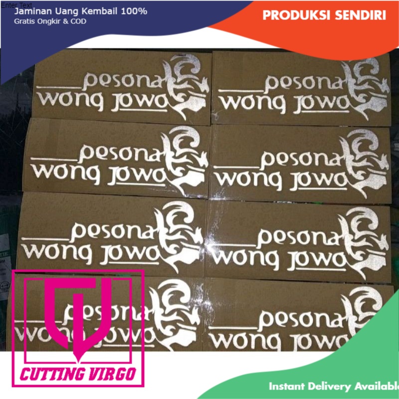 Jual Tulisan Bisa Di Ganti Cutting Sticker Pesona Wong Jowo Pesona