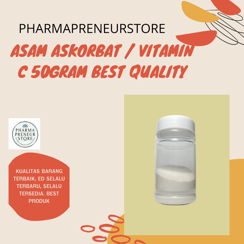 Jual Asam Askorbat Vitamin C Powder Best Quality 50 Gram Shopee Indonesia 0418