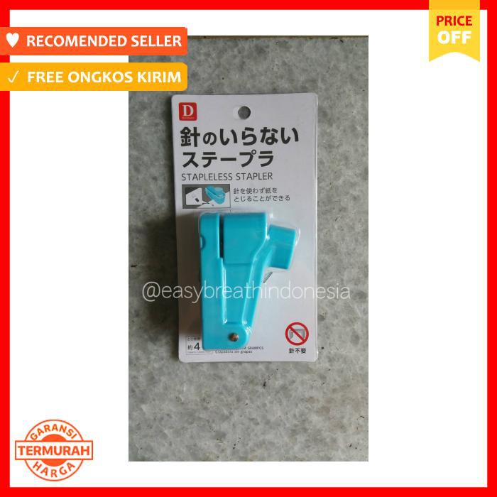 Jual Daiso Stapleless Stapler / Stapler Tanpa Isi Besi Pengikat