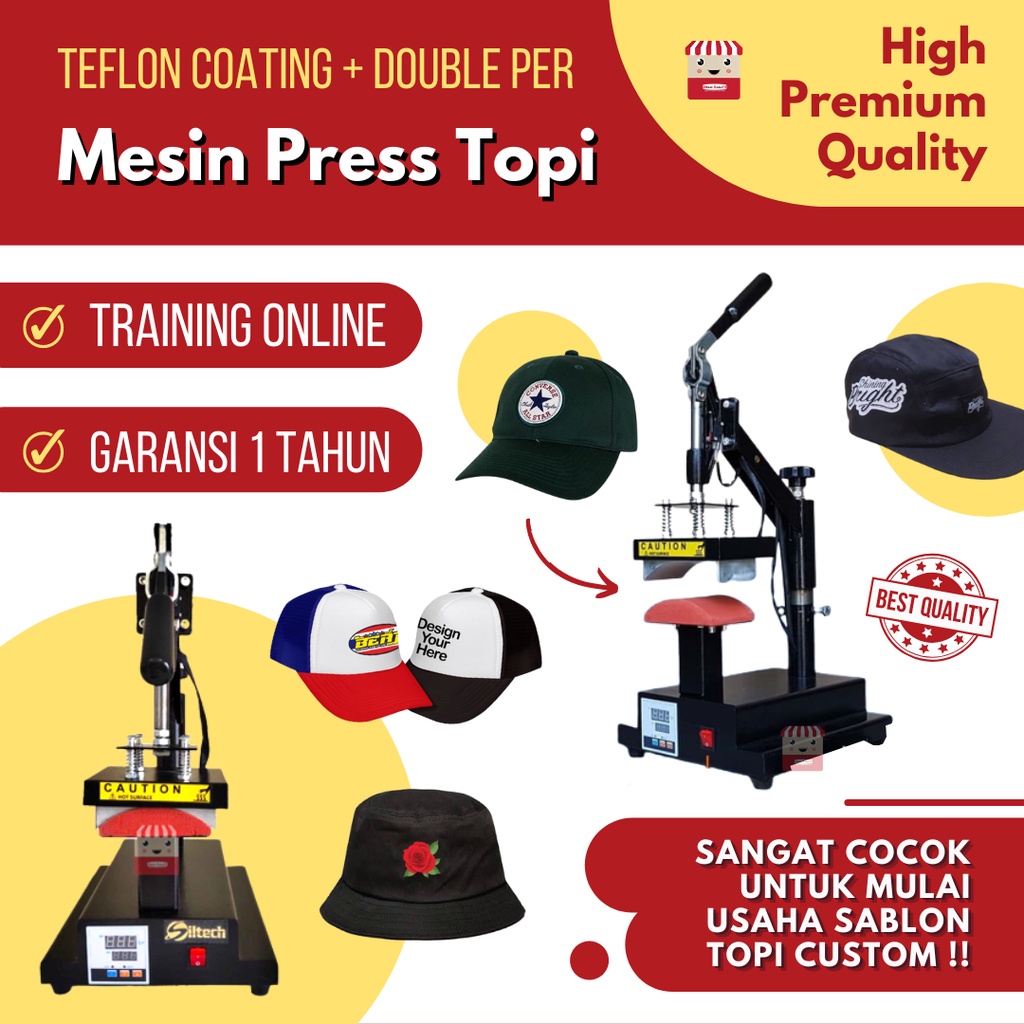 Jual MESIN PRESS TOPI | TEFLON COATING DOUBLE PERR | Shopee Indonesia