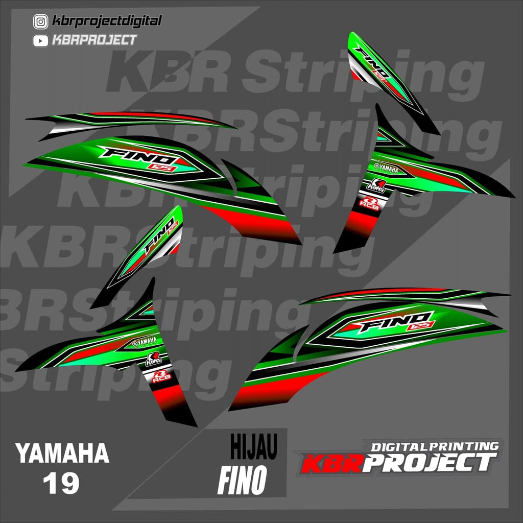 Jual (cod) stiker motor - striping fino - motor yamaha - variasi ...