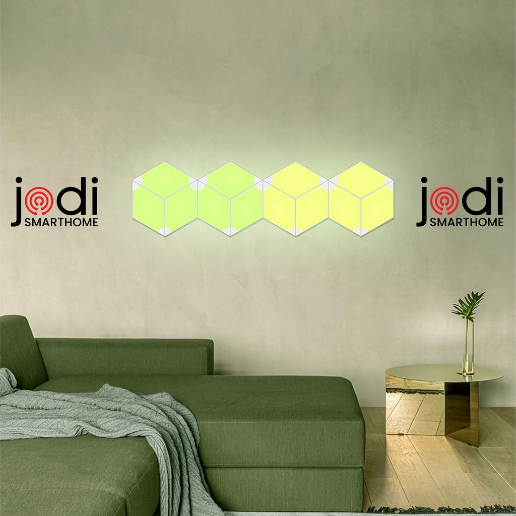 Jual JODI Smart Parallelogram Light panel RGB Kit Auto Google Assistant ...