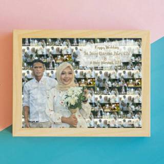 Jual Edit Foto Mozaik dengan Frame Block Poster ukuran 12R dll. -  Multicolor di Seller AJ_store - Karanganyar, Kota Bandung