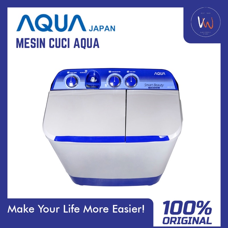 Jual Mesin Cuci 2 Tabung Aqua QW881XT (8Kg) - KHUSUS CIKAMPEK 