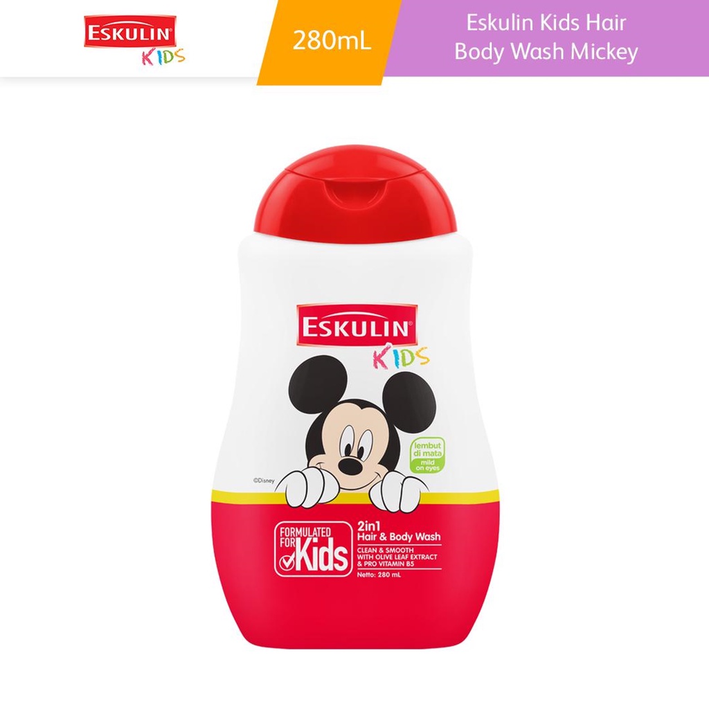 Jual Eskulin Kids Hair And Body Wash Soft And Protect Botol 280ML ...