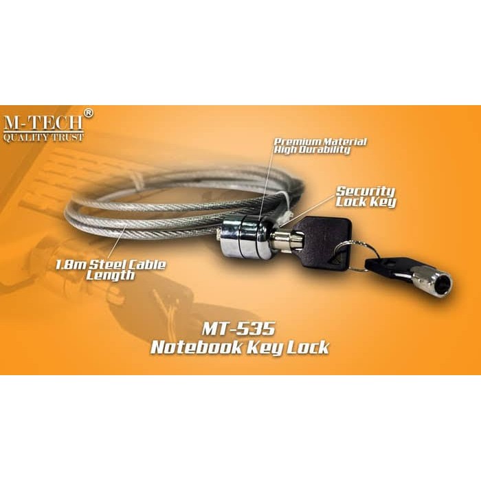 Jual MTech MT535 Notebook Security Lock with Key Shopee Indonesia