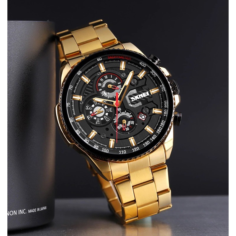 Jual SKMEI M023 Original Jam Tangan Analog Stainless Steel Jam