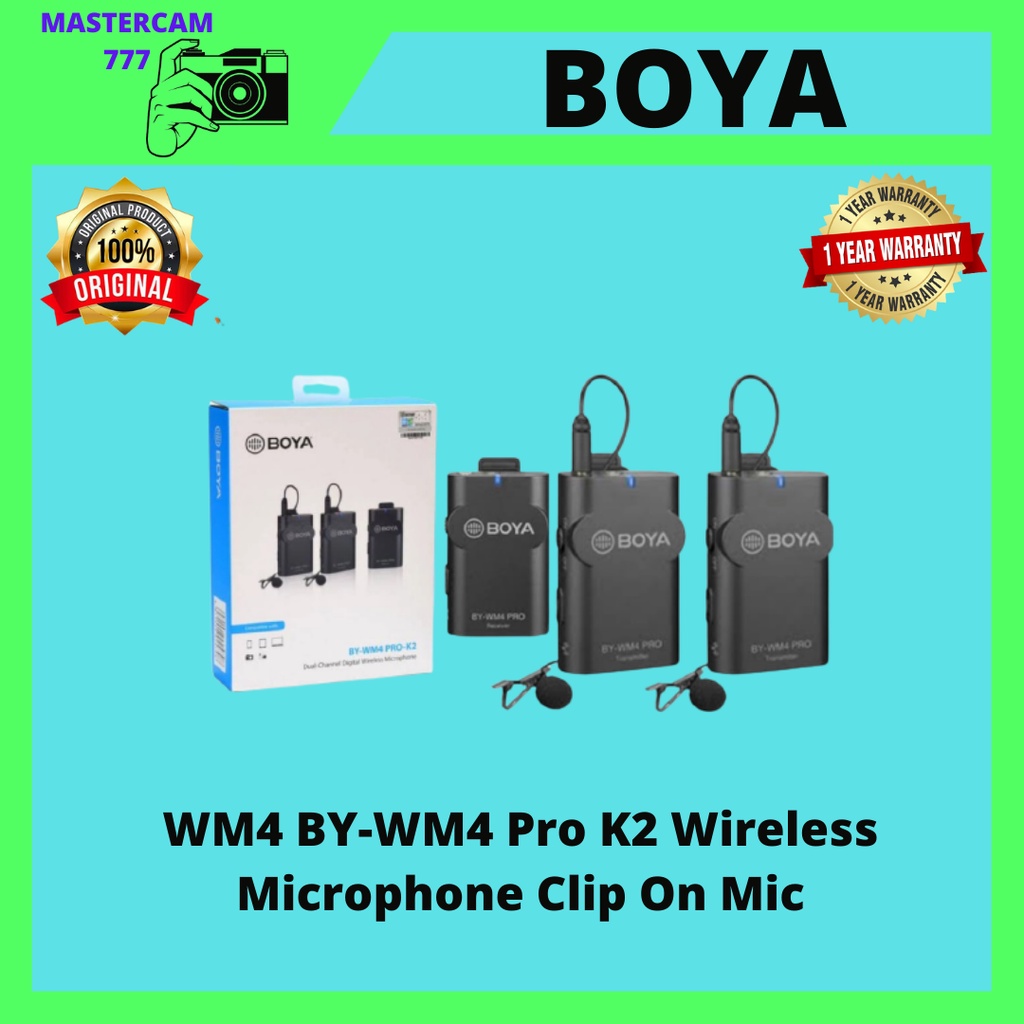 Jual Mic Boya WM4 BY-WM4 Pro K2 Wireless Microphone Clip On Mic ...