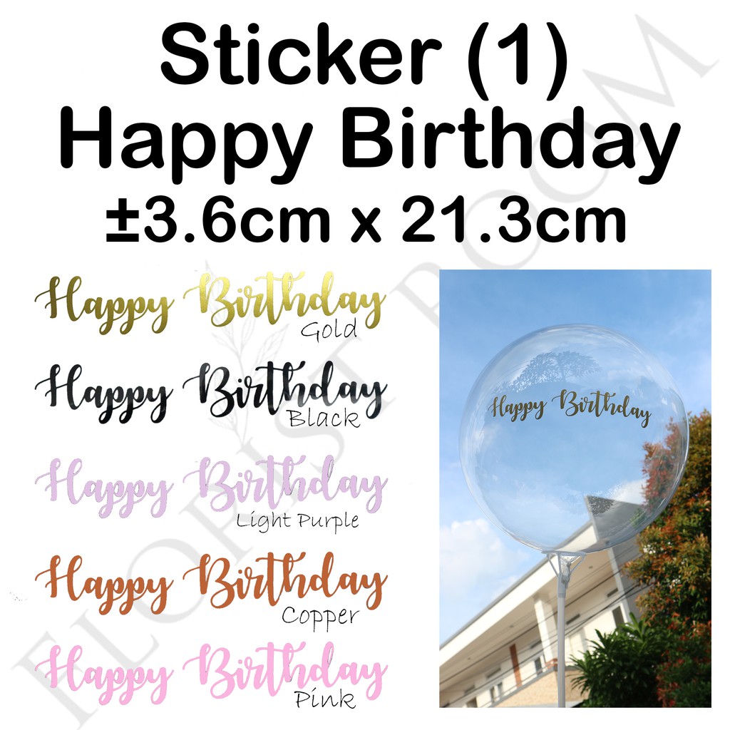 Jual Sticker Balon Happy Birthday (1) - Sticker Huruf - Balon Pvc ...
