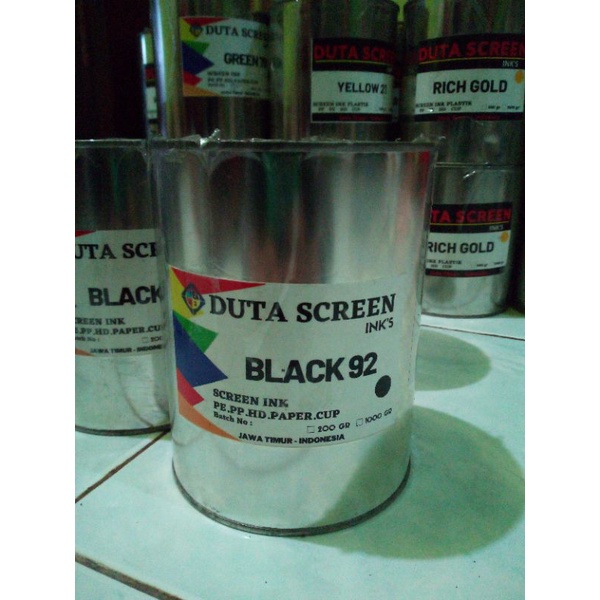 Jual Duta Screen Tinta Khusus Sablon Semua Jenis Plastik Warna Black Shopee Indonesia