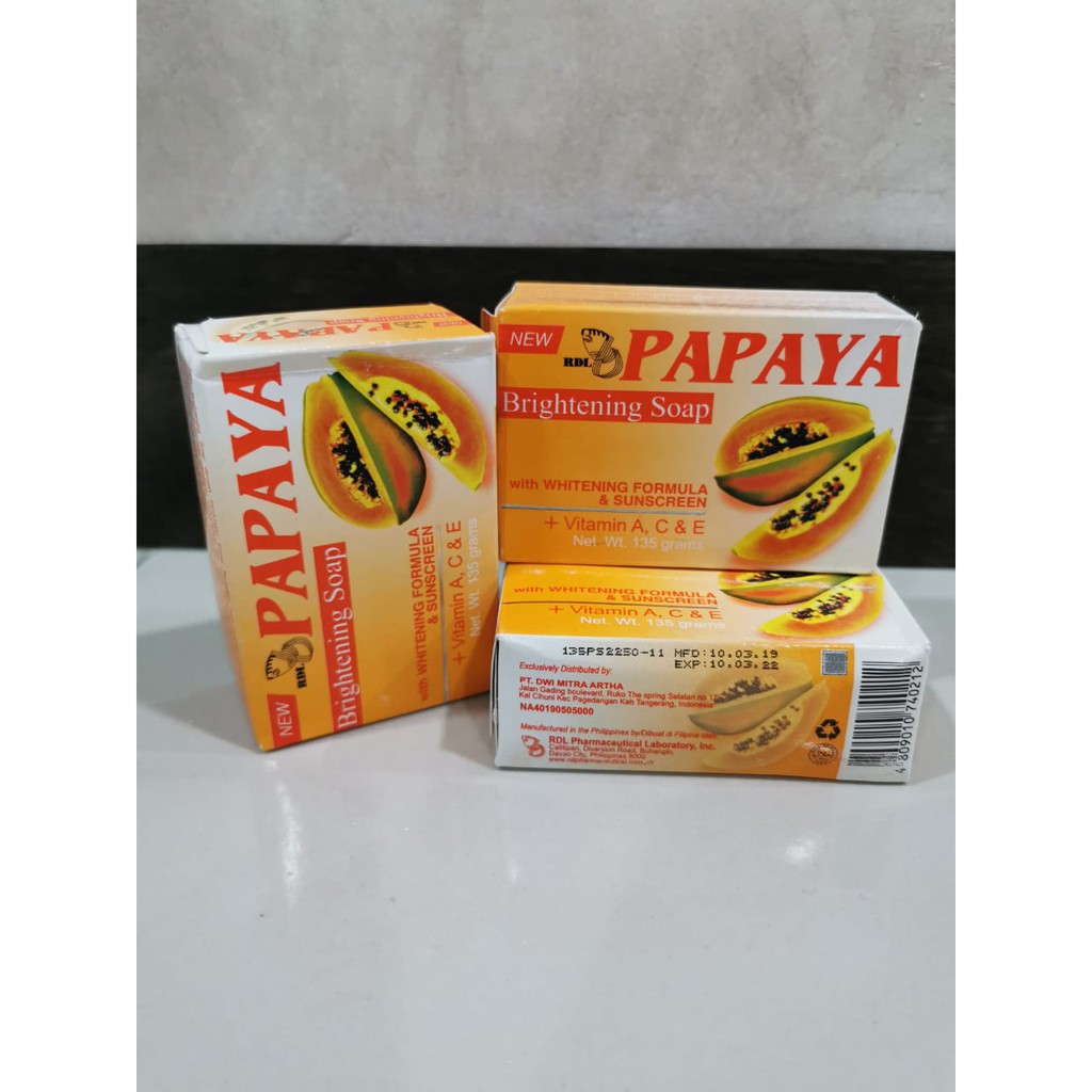 ( 1 PCS) SABUN RDL PAPAYA UK. BESAR
