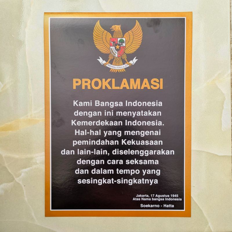 Jual Grosir Alat Peraga Pendidikan Poster Teks Uud 45 Proklamasi Sumpah Pemuda Pancasila Ukuran 3646