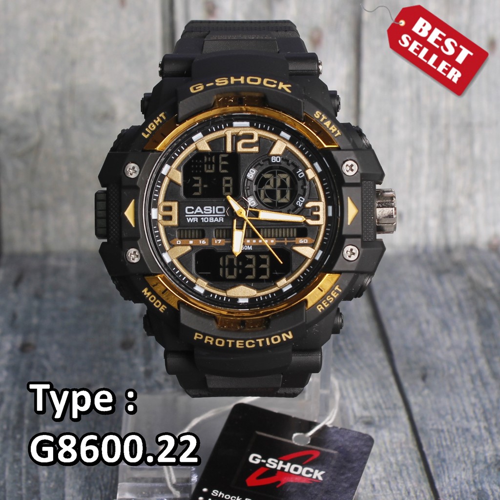 Jual SALE MURAH G Shock Casio G8600 Black Gold Jam tangan pria digital LED Grade ORIGINAL Shopee Indonesia