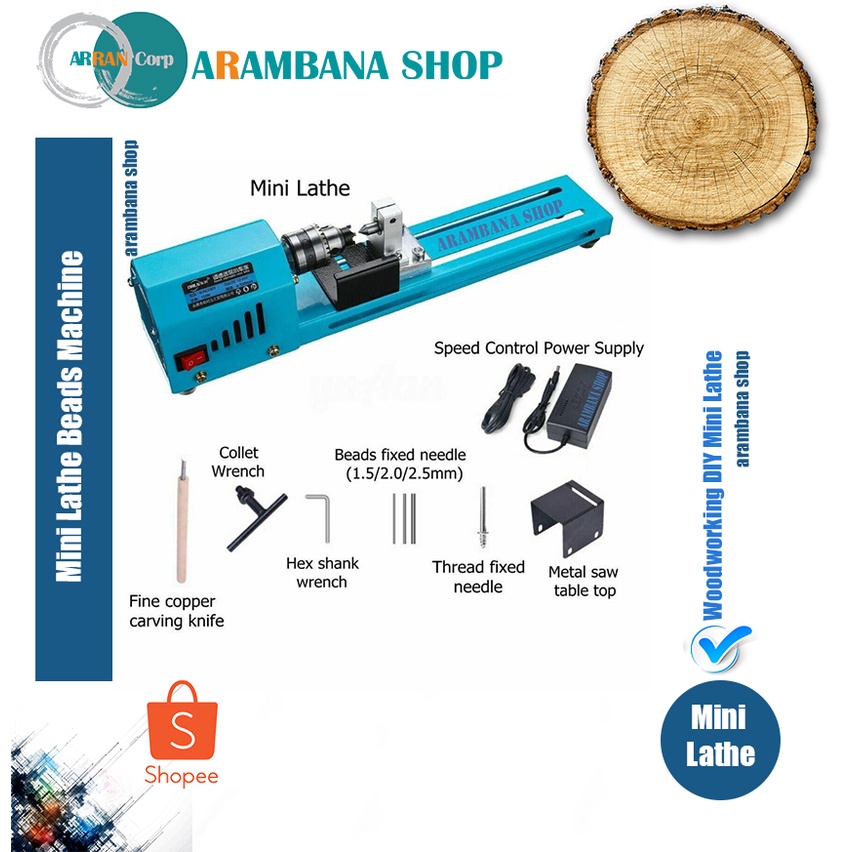 Jual Mini lathe Beads machine woodworking DIY Lathe 150W Shopee Indonesia