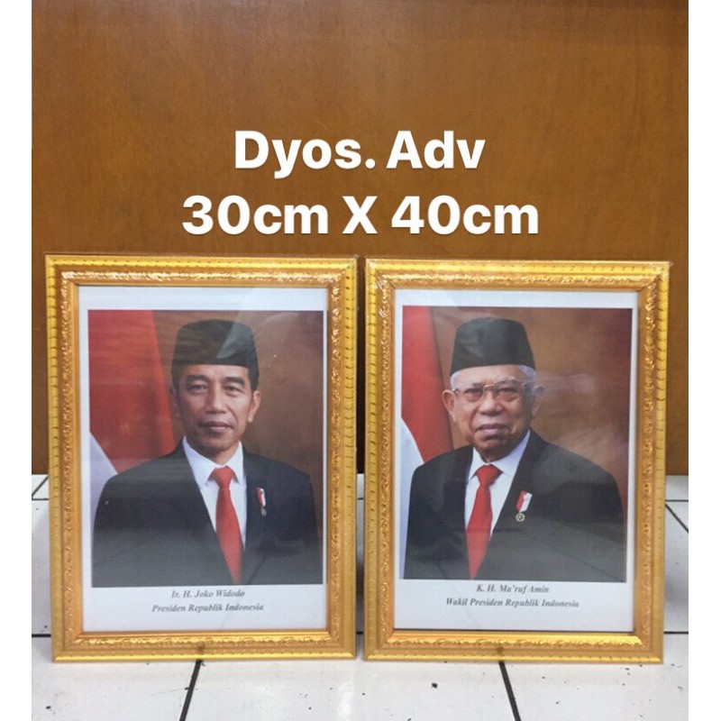 Jual Bingkai Foto Presiden Wakil Frame Ukuran 30cm X 40cm | Shopee ...