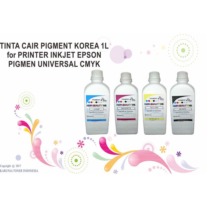 Jual TINTA CAIR PIGMENT KOREA 1L PRINTER INKJET L365 L310 L360 L220 ...