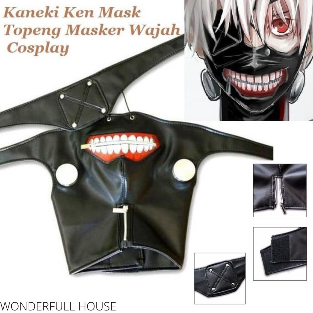 Jual Topeng Kaneki Ken Tokyo Ghoul Cosplay Masker Kulit Kaneki Ken Mask