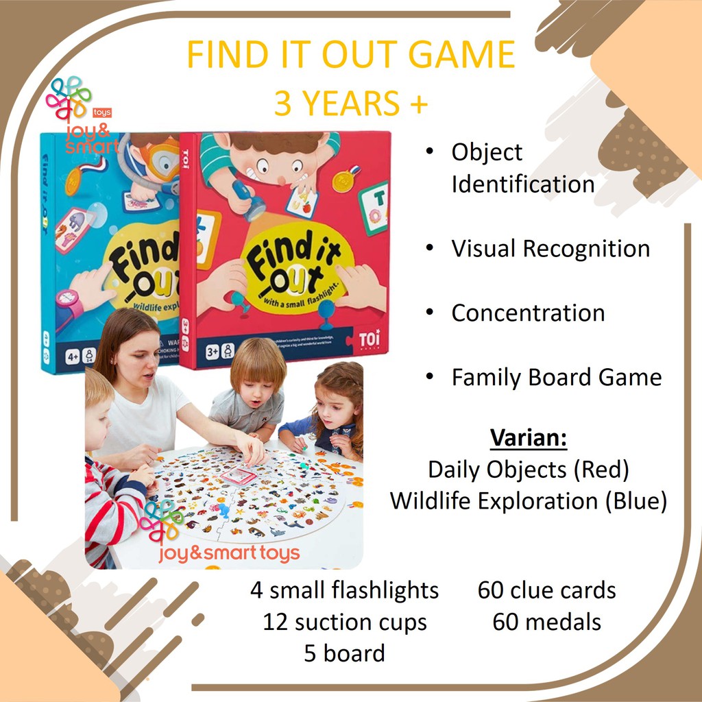 Jual JOY SMART TOYS FIND IT OUT FAMILY BOARD GAME DETECTIVES MAINAN EDUKASI  ANAK 3 TAHUN | Shopee Indonesia