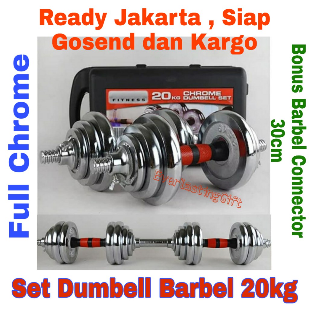 Jual Dumbell Barbel Set Box Full Chrome 20kg Jaminan Termurah | Shopee ...