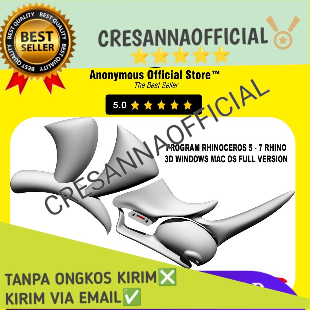 Jual Terbaru PROGRAM RHINOCEROS 5 - 7 RHINO 3D WINDOWS MAC OS FULL ...