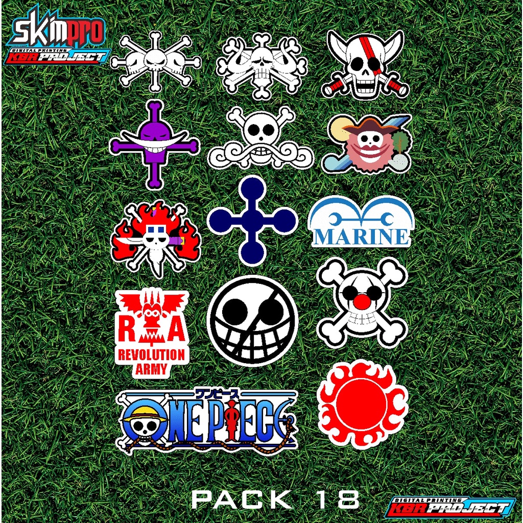 Jual (COD) STICKER PACK SKINPRO - STICKER PACK MURAH - PACK 18 ONE PICE ...