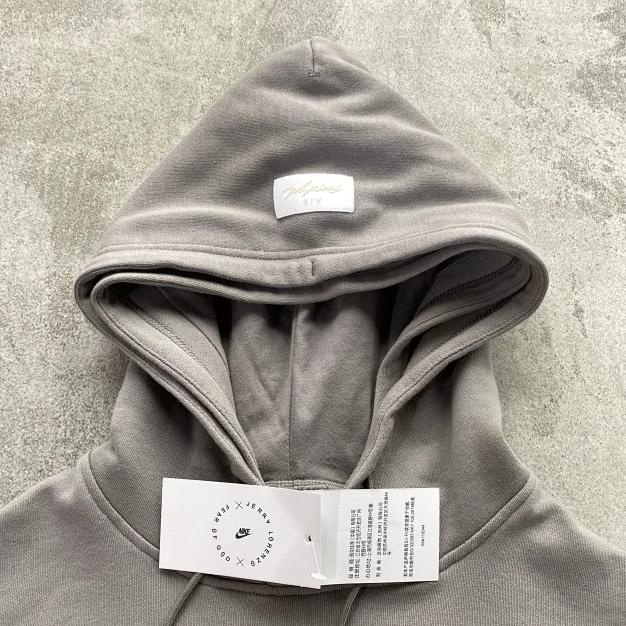 Fear of god x 'double hood hoodie dust/sail best sale