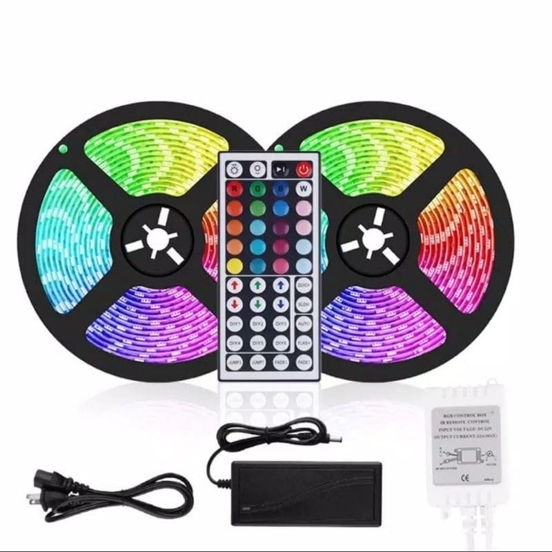 Jual PAKET Lampu Led Strip 5050 2835 3528 RGB 5M 10M 20M IP44 IP33 ...