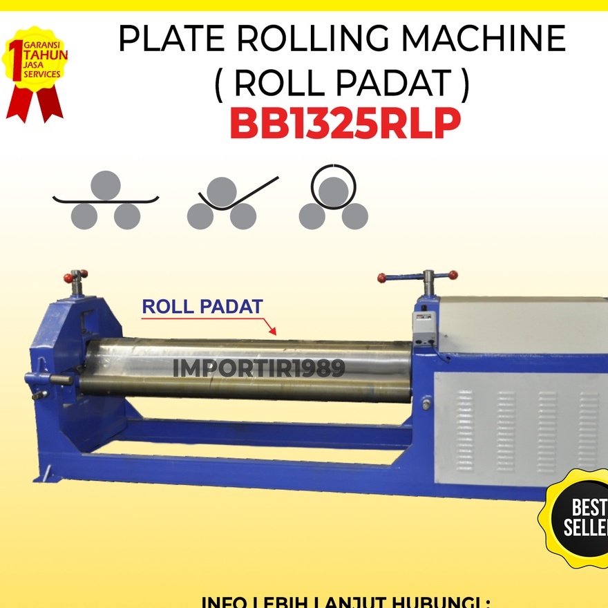 Jual mesin roll padat plat besi rolling machine 13 x 2500 mm