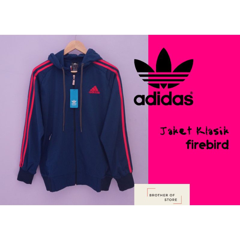 JAKET ADIDAS SPORT KLASIK FIREBIRD CASUAL PRIA WANITA KUPLUK BIRU NAVI MURAH