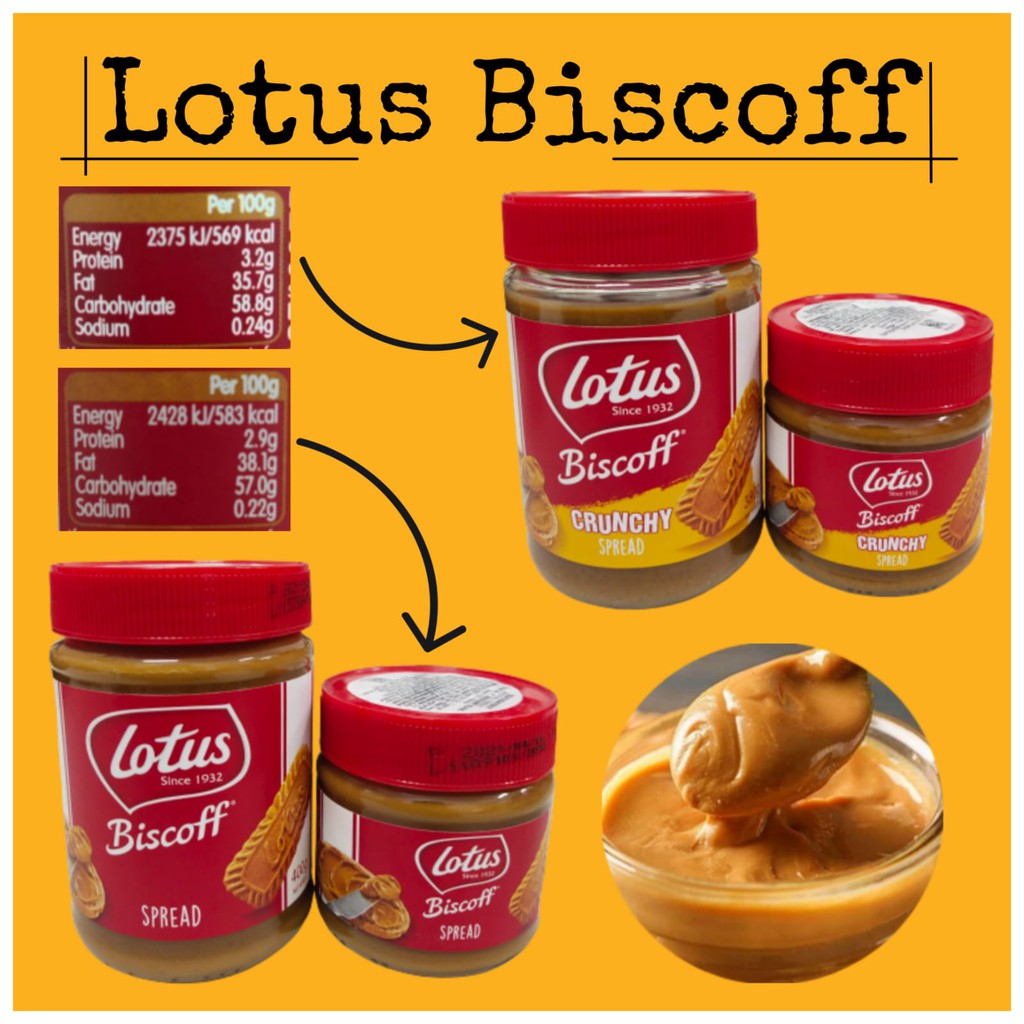 Jual LOTUS BISCOFF SMOOTH SPREAD & CRUNCHY Shopee Indonesia