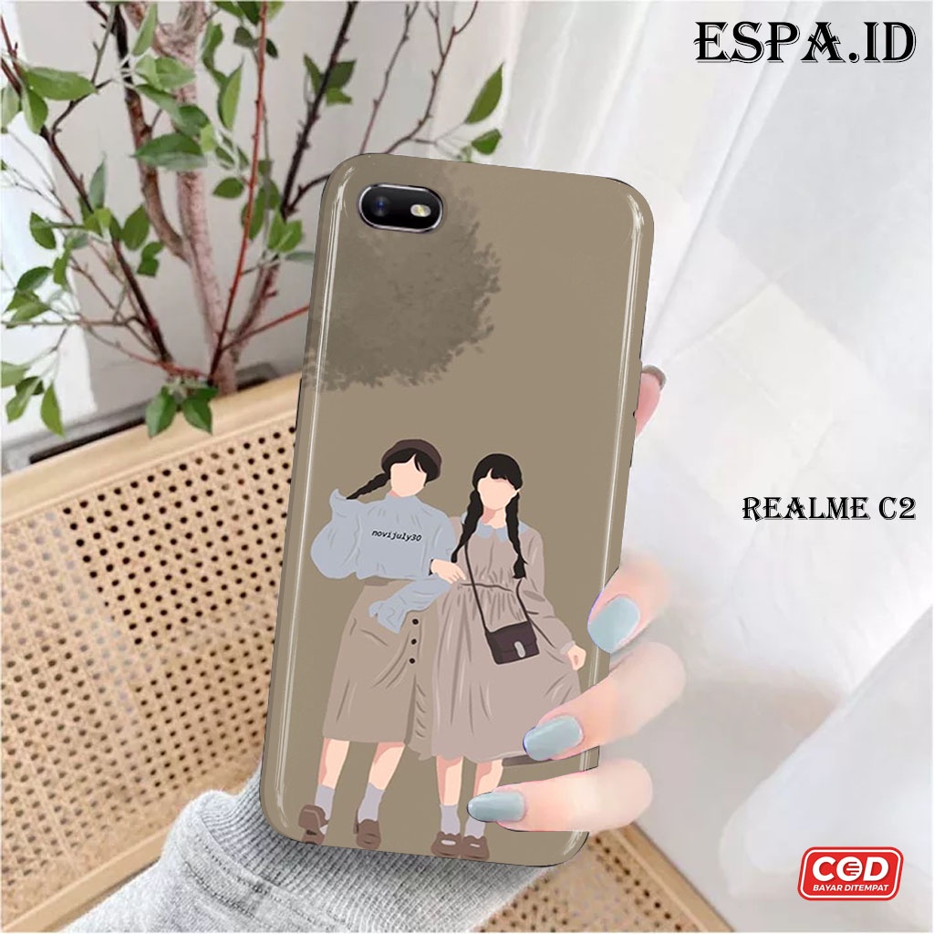 Case Hp Realme C2 Casing Hp Realme C2 Fashion Case Bestie  Case Cewek Case Cowok Silicon Hp Mika Hp Softcase HARDCASE 3D/2D 