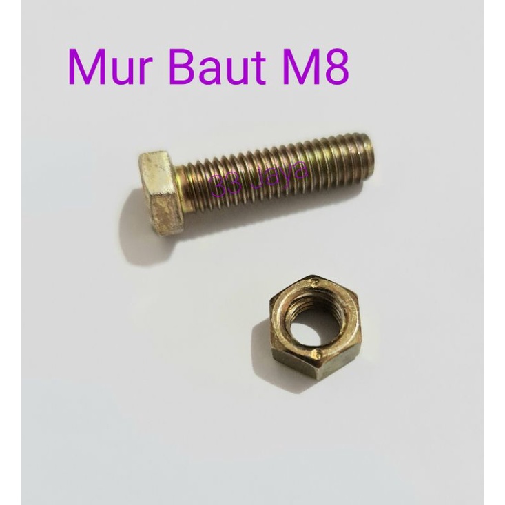 Jual Mur Baut M8 X 30 Mm Per Set | Shopee Indonesia