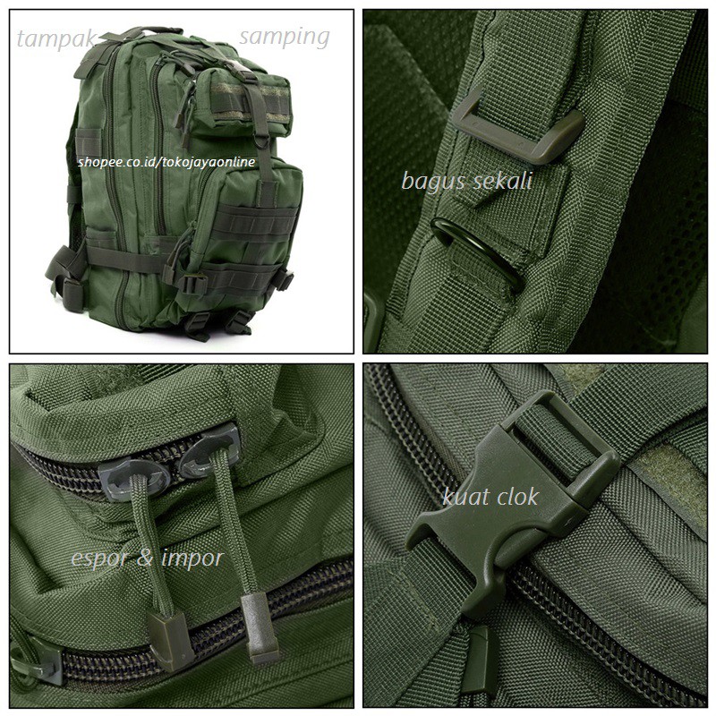 Jual Tas Ransel Army DG 606 Green | Shopee Indonesia