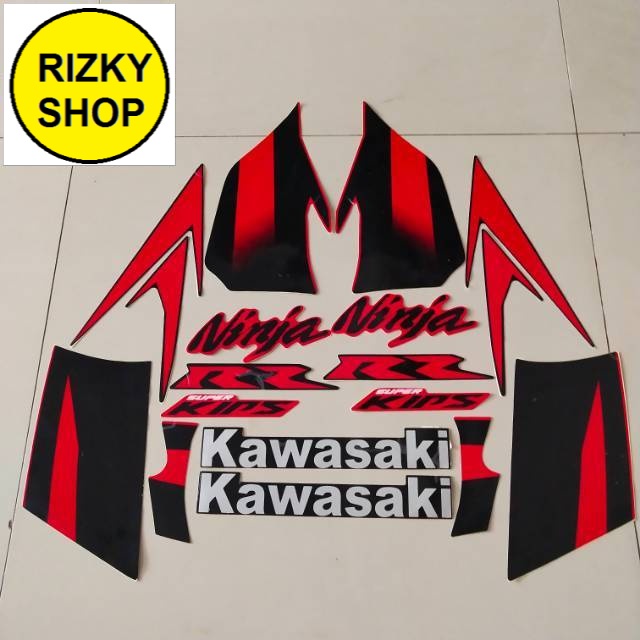 Jual striping kawasaki ninja rr list body standar 2012 merah hitam ...