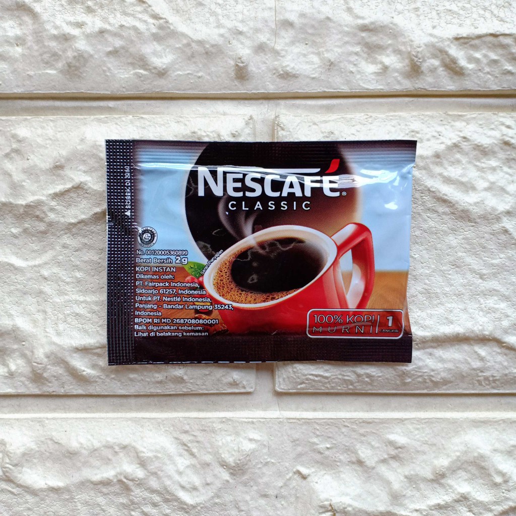 Jual Kopi Nescafe Classic Sachet Kecil 2gr Minuman Serbuk Bubuk Instan Instant 2 gr Shopee