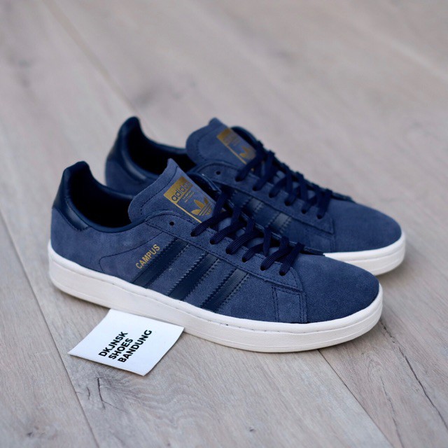 Adidas campus navy gold hot sale