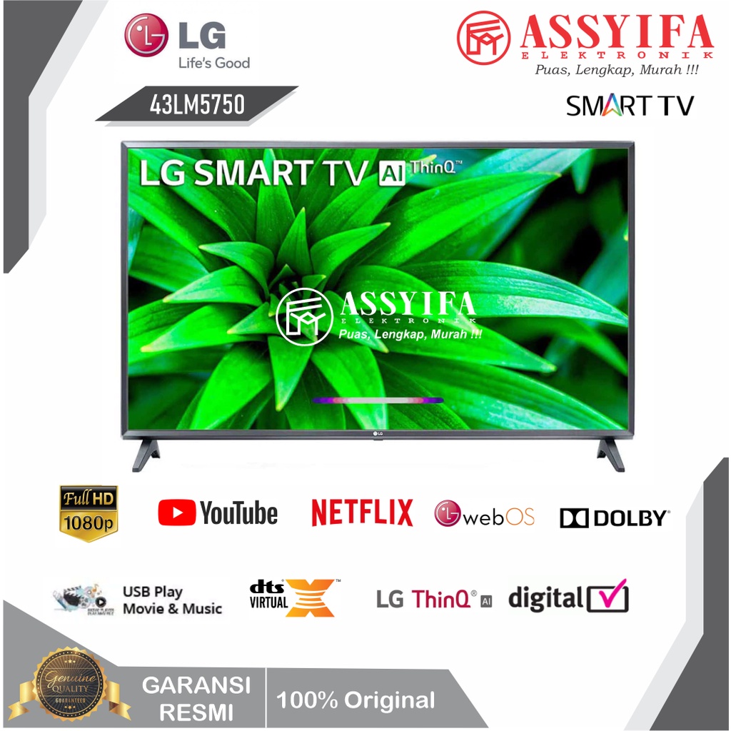 Jual LED TV LG 43 Inch SMART TV FULL HD 43LM575 BARU GARANSI RESMI 100