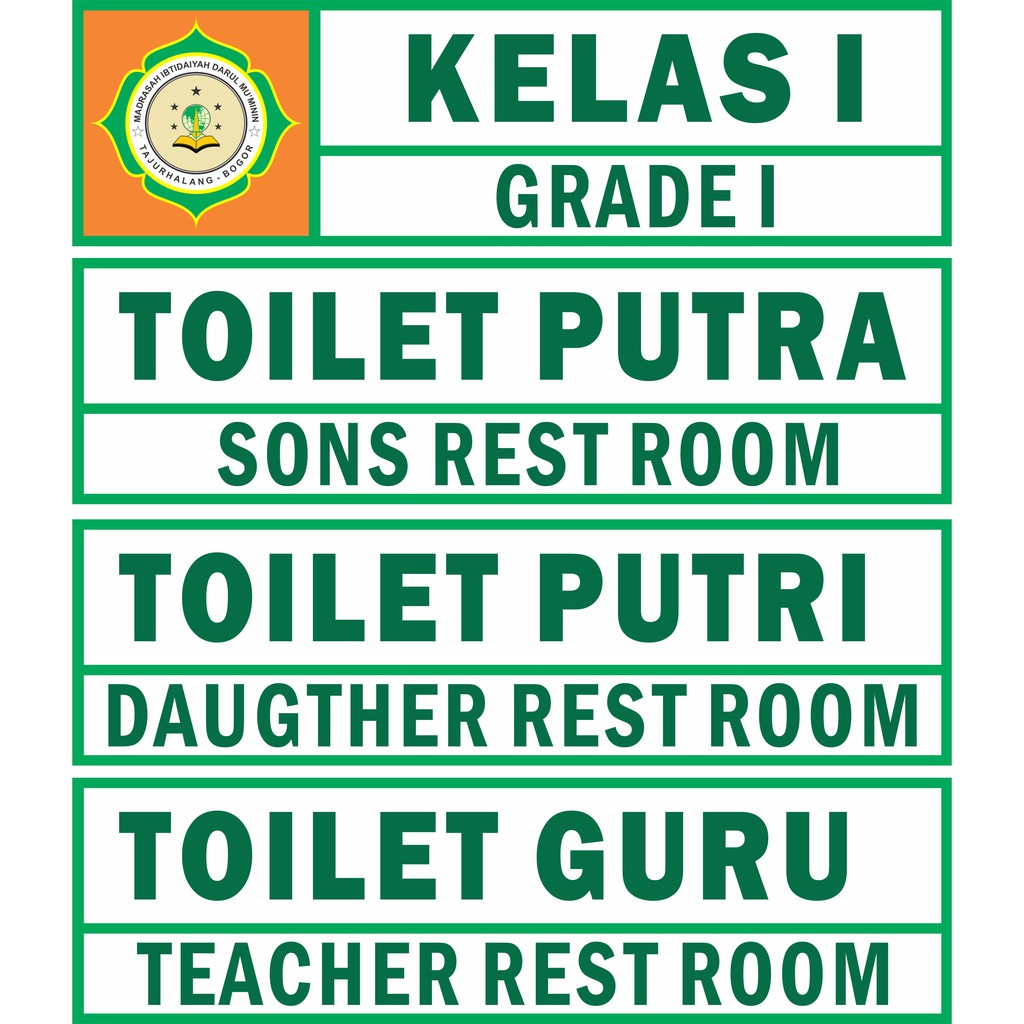 Jual Sticker Papan Nama Kelas | Shopee Indonesia