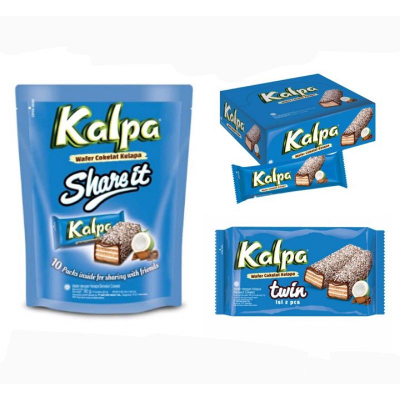 Jual Kalpa Wafer Coklat Kelapa Share It 10's / Box 12's / Twin 2x24gr ...