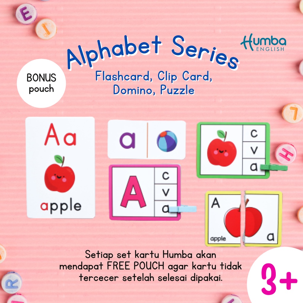Jual Flashcard Bahasa Inggris Alfabet (Huruf Besar Kecil, Puzzle ...