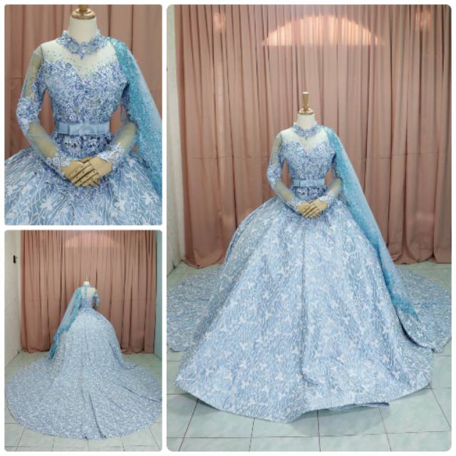 Dress pengantin hotsell baby blue